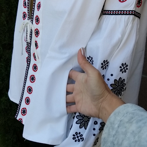 Embroidery light cotton jacket sz Medium Gorgeous - Picture 9 of 14